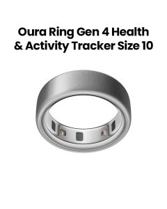 Oura Ring Gen 4 Smart Ring Health & Activity Tracker Size 10 | Brushed Silver | JZ90-54220-10