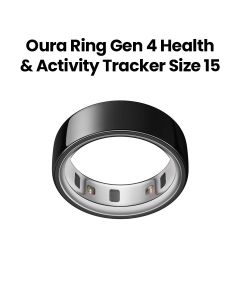 Oura Ring Gen 4 Smart Ring Health & Activity Tracker Size 15 | Black | JZ90-54144-15