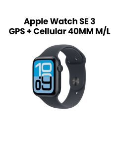 Apple Watch SE 3 GPS + Cellular 40mm Midnight Aluminium Case with Midnight Sport Band M/L | MEPC4AF/A
