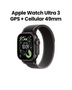 Apple Watch Ultra 3 GPS + Cellular 49mm Black Titanium Case with Black/Charcoal Trail Loop M/L | MF1H4AF/A