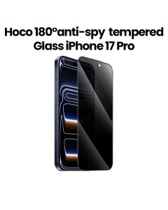 HOCO 3D Full Screen 180° Anti-Spy Tempered Glass for iPhone 17 Pro – Black | DG36