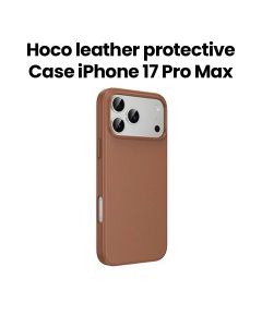 HOCO Leather Protective Case for iPhone 17 Pro Max – Brown | DG29