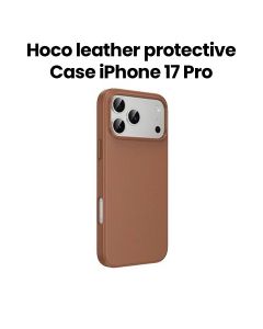 HOCO Leather Protective Case for iPhone 17 Pro – Brown | DG29