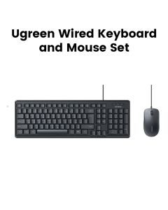 Ugreen Wired Keyboard and Mouse Set – Black Arabic | K330 55914 + MU007 90789