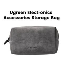 Ugreen Electronics Accessories Storage Bag with Lanyard – Light Grey | P285