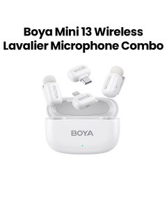 Boya Combo Wireless Lavalier Microphone for iPhone/iPad Android Device 30H Usage White | Mini-13
