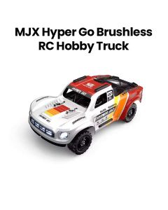 MJX 1/14 4WD Hyper Go Brushless RC Hobby Truck with 2S 3000mAh 25C LiPo Battery White-Red | 14211