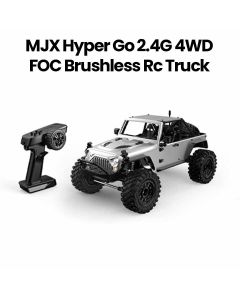 MJX 1/12 Hyper Go 2.4G 4WD FOC Brushless RC Truck Silver | H12Y+
