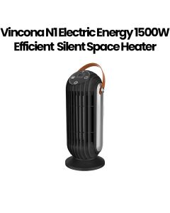 Vincona N1 Electric Energy Efficient Silent Space Heater 1500W with 7H Timer Black | N1