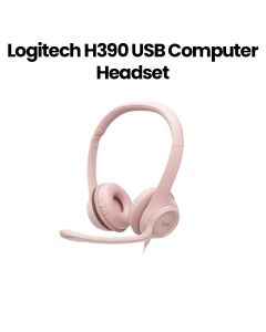 Logitech H390 USB Computer Wired Headset Pink