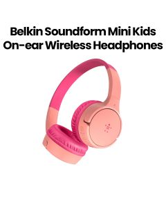Belkin Soundform Mini Kids On-Ear Wireless Headphones | Pink | AUD002BTPK