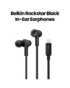 Belkin Rockstar In-Ear Earphones with Lightning Connector | Black | G3H0001BTBLK