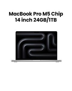 Apple 14" MacBook Pro with Apple M5 Chip, 10-Core CPU & 10-Core GPU, 24GB RAM, 1TB SSD | Silver | MDE64ZS/A