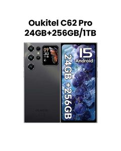 Oukitel C62 Pro Android 15 Smartphone 24GB+256GB Dual SIM Free Mobile Phone – Black | Model C62PRO