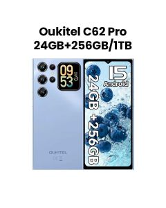 Oukitel C62 Pro 4G Dual SIM Android 15 Mobile Phone 24GB RAM 256GB RAM – Black | C62PRO
