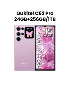 Oukitel C62 Pro Dual SIM Free 4G Android 15 Phone 24GB+256GB – Pink | Model C62PRO