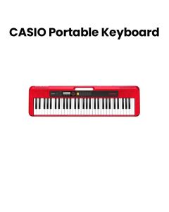 Casio Portable Keyboard 61-Key with Built-In Songs – Red | Model CT-S200RDC2