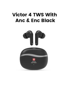 Swiss Military Victor 8 True Wireless Earbuds – Black |SM-VICTOR8-ANC-WL