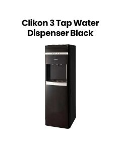 Clikon 3-Tap Bottom-Loading Water Dispenser – Black |CK4050