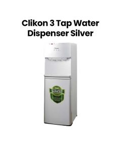 Clikon 3-Tap Bottom-Loading Water Dispenser – Silver |CK4056
