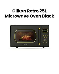 Clikon Retro 25L Microwave Oven (Digital + Grill) – Black |CK4328