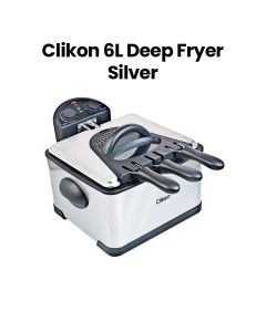 Clikon 6L Deep Fryer with Timer – Silver |CK375