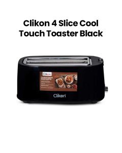 Clikon 4-Slice Cool Touch Toaster 1200–1400W – Black | CK2459