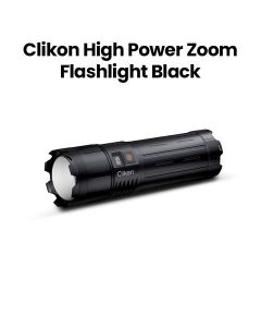 Clikon High Power Zoom In/Out Flashlight 8600mAh – Black | CK8032