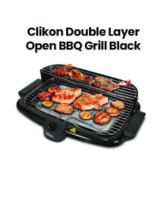 Clikon 2000W ouble Layer Open BBQ Grill – Black | CK2472