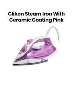 Clikon Steam Iron 2300W with Ceramic Coating – Pink | CK4131