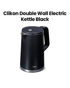 Clikon Double Wall Electric Kettle Seamless Interior 1.7L 1500W – Black | CK5153