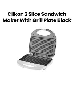Clikon 2-Slice Sandwich Maker with Grill Plate 750W – Black | CK2446