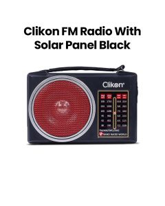 Clikon FM Radio with Solar Panel – Black | CK838