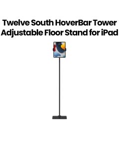 Twelve South HoverBar Tower Adjustable Floor Stand for iPad – Black |TS-2209