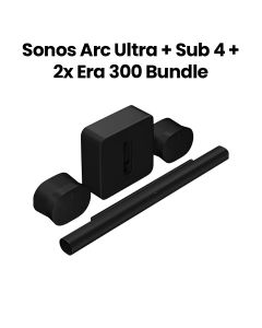 Sonos Ultimate Immersive Set Arc Ultra + Sub 4 + 2x Era 300 – Black |ARC ULTRA+SUB4+2X ERA 30-B