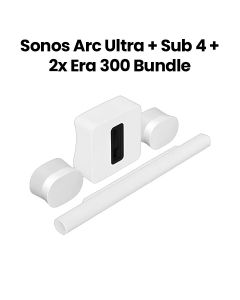 Sonos Arc Ultra + Sub 4 + 2x Era 300 Ultra-Precise Spatial Audio with Dolby Atmos – White| ARC ULTRA+SUB4+2X ERA 30-B