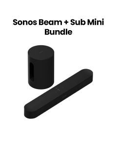 Sonos Beam + Sub Mini Entertainment Bluetooth Speaker & Soundbar – Black | BEAM+SUBMINI-BLK