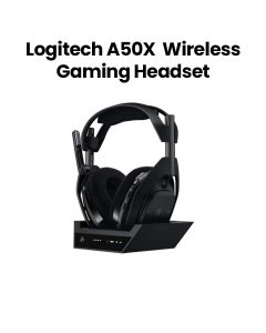 Logitech A50X Lightspeed Wireless Gaming Headset with Base Station – Black | 939-002224
