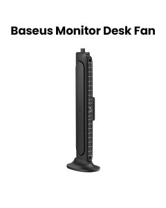 Baseus Refreshing Monitor Clip-On & Stand-Up Desk Fan – Black | ACQS000001