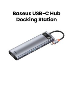 Baseus Metal Gleam Series 11-in-1 Multifunctional Type-C Hub Docking Station – Black | CAHUB-CT0G