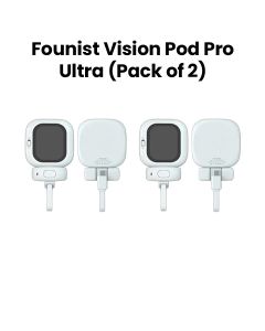 Founist Vision Pod Pro Ultra-Compact Magnetic Selfie Monitor - White | (Pack of 2)