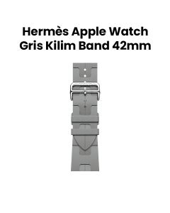 Hermès Apple Watch Band 42mm Fluoroelastomer for 40, 41 & 42mm Watch Cases | Gris Kilim