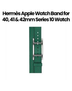 Hermès Apple Watch Band 42mm for 40, 41 & 42mm Watch Cases (Series 10) | Vert Moyen | Double Tour