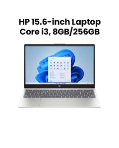 HP 15.6-inch Laptop FHD Core i3-N305, 8GB RAM 256GB SSD, Natural Silver | 15-FD0133WM