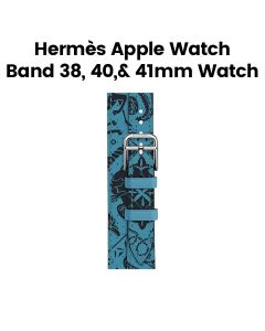 Hermès Apple Watch Band 42mm for 38/40/41mm Cases – Blanc/Noir| Animaaux Bandana