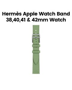 Hermès Apple Watch Band 42mm for 38/40 & 41mm Cases – Vert Criquet Attelage Single Tour