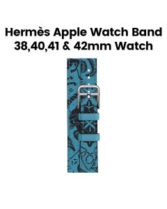 Hermès Apple Watch Band 42mm for 38/40 & 41mm Cases – BDN/Noir Animaux Bandana