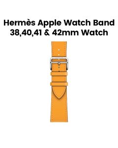 Hermès Apple Watch Band 42mm for 38/40 & 41mm Cases – Jaune d’Or Swift Calfskin