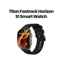 Titan Fastrack Horizon S1 Smart Watch 1.96″ AMOLED Bluetooth Calling Health Suite – Black (Silicone Strap) | 38166QP01