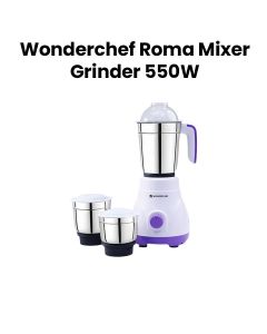 Wonderchef Roma Mixer Grinder 3-Jar 550W – White/Purple | 63155124
